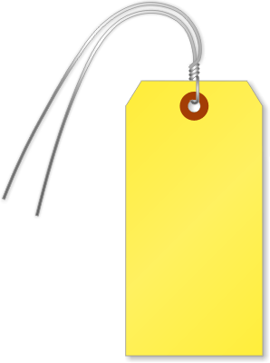 4¾ in. x 2-3/8 in. Yellow Tags, SKU: T358-5-YL