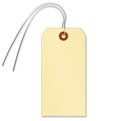 5.25 X 2.625 Manila Shipping Merchandise Tag With String