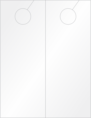 No-Cut Small Door Hanger | 8.5 x 11 Sheet | 3 Hangers/Sheet