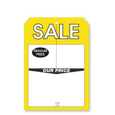 T50ODP Our Discount Price - Slotted Sale Tags Price Cards for Furniture and  Retail - 5 x 7 (100 Pack) Business Store Signs