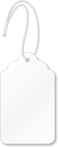 Small Promotional Sale Price Sale Merchandise Tag With String