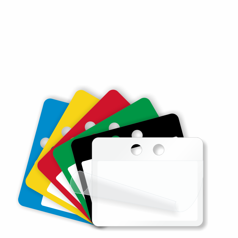 Compact self-laminating tags are designed to make your identification  easier. These blank white tags have endless potential for tough tagging and