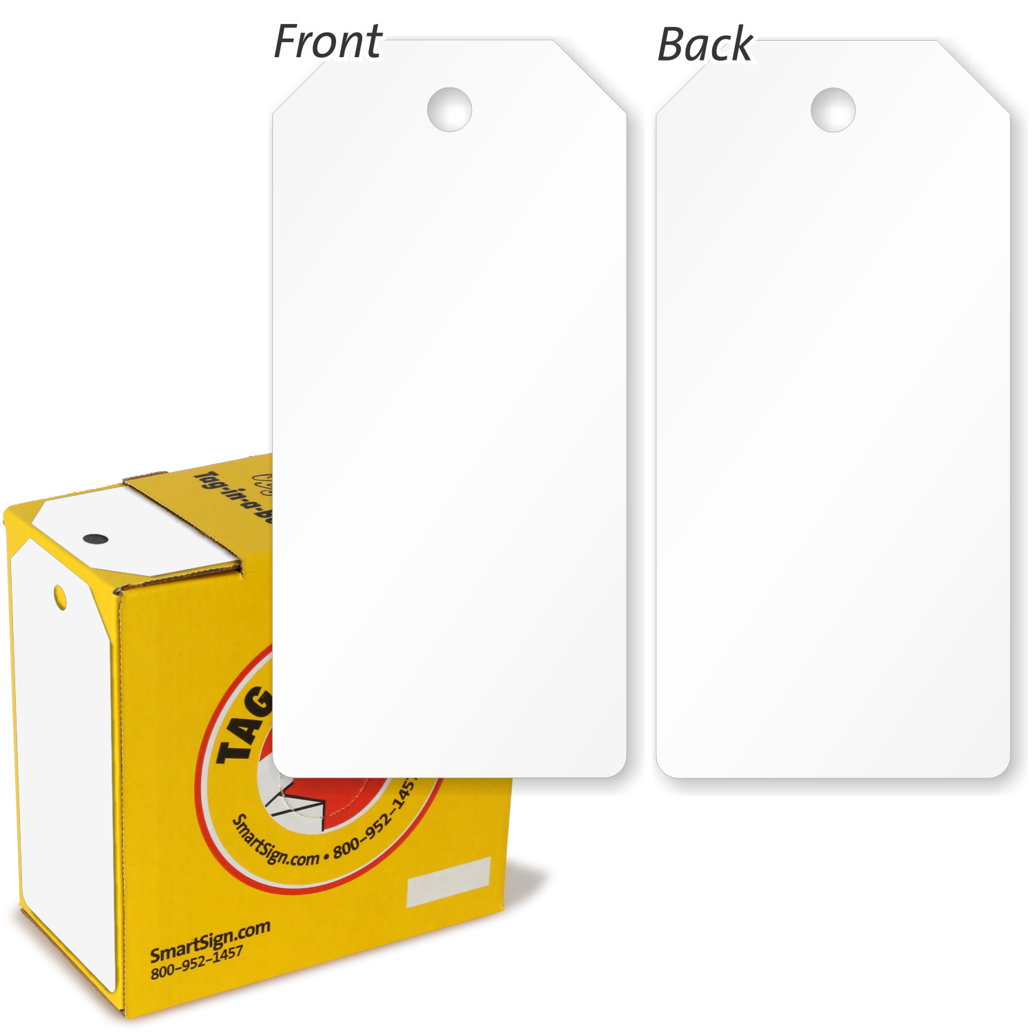 White Plastic Tags - 6.25